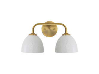 Golden - 6950-BA2 MBS-WHT - Two Light Vanity - Shepard - Modern Brass Golden - 6950-BA2 MBS-WHT - Two Light Vanity - Shepard - Modern Brass