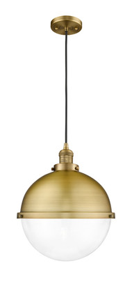 Innovations - 201C-BB-HFS-122-BB-LED - LED Pendant - Franklin Restoration - Brushed Brass