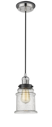 Innovations - 201CBP-PNBK-G184 - One Light Mini Pendant - Franklin Restoration - Polished Nickel