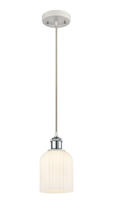 Innovations - 516-1P-WPC-G559-5GWH - One Light Mini Pendant - Ballston - White Polished Chrome