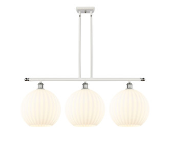 Innovations - 516-3I-WPC-G1217-12WV - LED Island Pendant - Ballston - White Polished Chrome