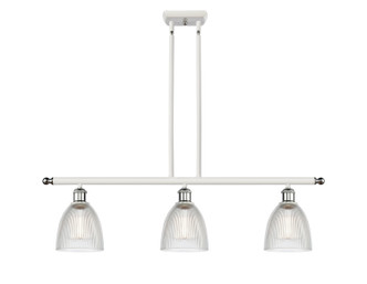Innovations - 516-3I-WPC-G382 - Three Light Island Pendant - Ballston - White Polished Chrome