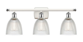 Innovations - 516-3W-WPC-G382 - Three Light Bath Vanity - Ballston - White Polished Chrome