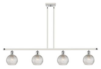Innovations - 516-4I-WPC-G122C-6CL - Four Light Island Pendant - Ballston - White Polished Chrome