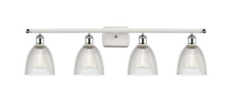 Innovations - 516-4W-WPC-G382 - Four Light Bath Vanity - Ballston - White Polished Chrome