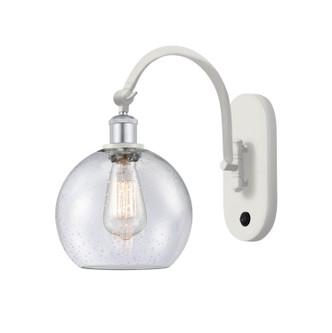 Innovations - 518-1W-WPC-G124-8 - One Light Wall Sconce - Ballston - White Polished Chrome