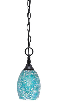 Toltec Lighting - 11-MB-5055 - One Light Mini Pendant - Chain - Matte Black