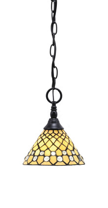 Toltec Lighting - 11-MB-9415 - One Light Mini Pendant - Chain - Matte Black
