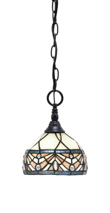 Toltec Lighting - 11-MB-9485 - One Light Mini Pendant - Chain - Matte Black