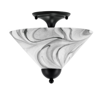 Toltec Lighting - 120-MB-2129 - Two Light Semi-Flush Mount - Any - Matte Black
