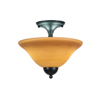 Toltec Lighting - 120-MB-624 - Two Light Semi-Flush Mount - Any - Matte Black
