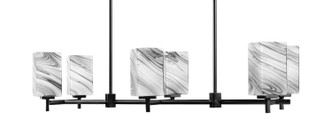 Toltec Lighting - 1226-MB-549 - Six Light Island Pendant - Franklin - Matte Black