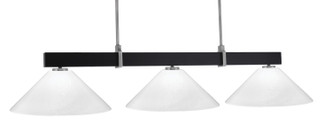Toltec Lighting - 1253-MBGP-2161 - Three Light Bar - Wellington - Matte Black & Graphite