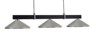 Toltec Lighting - 1253-MBGP-424-GP - Three Light Bar - Wellington - Matte Black & Graphite