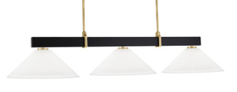 Toltec Lighting - 1253-MBNAB-318 - Three Light Bar - Wellington - Matte Black & New Age Brass