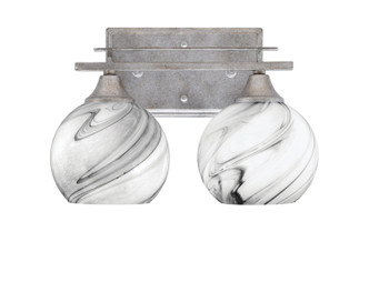 Toltec Lighting - 132-AS-4109 - Two Light Bath Bar - Uptowne - Aged Silver