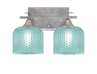 Toltec Lighting - 132-AS-4615 - Two Light Bath Bar - Uptowne - Aged Silver