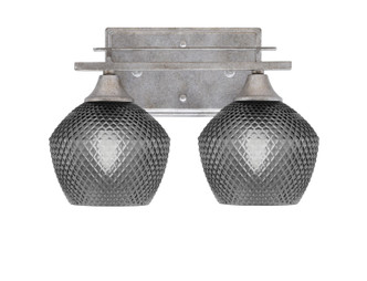 Toltec Lighting - 132-AS-4622 - Two Light Bath Bar - Uptowne - Aged Silver