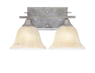 Toltec Lighting - 132-AS-508 - Two Light Bath Bar - Uptowne - Aged Silver