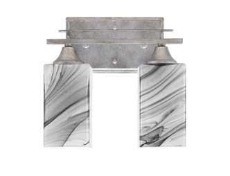 Toltec Lighting - 132-AS-549 - Two Light Bath Bar - Uptowne - Aged Silver