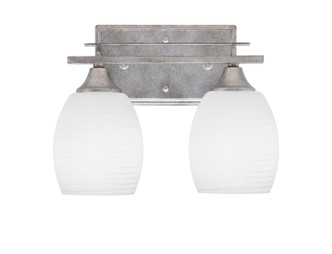 Toltec Lighting - 132-AS-615 - Two Light Bath Bar - Uptowne - Aged Silver