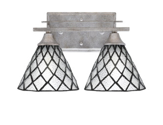 Toltec Lighting - 132-AS-9185 - Two Light Bath Bar - Uptowne - Aged Silver