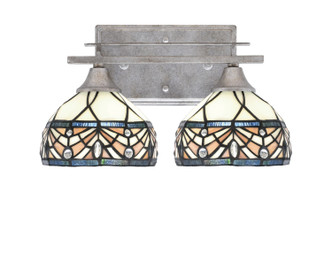 Toltec Lighting - 132-AS-9485 - Two Light Bath Bar - Uptowne - Aged Silver