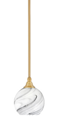 Toltec Lighting - 23-NAB-4109 - One Light Mini Pendant - Stem - New Age Brass