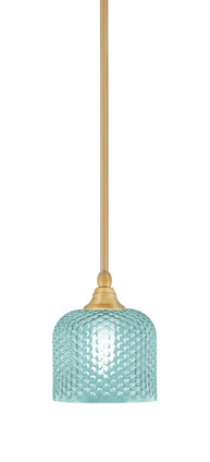 Toltec Lighting - 23-NAB-4615 - One Light Mini Pendant - Stem - New Age Brass