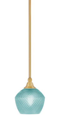 Toltec Lighting - 23-NAB-4625 - One Light Mini Pendant - Stem - New Age Brass