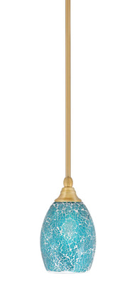 Toltec Lighting - 23-NAB-5055 - One Light Mini Pendant - Stem - New Age Brass