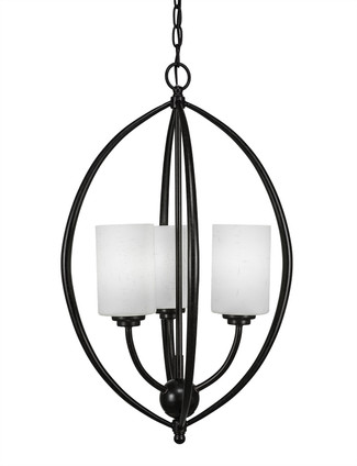 Toltec Lighting - 2414-DG-310 - Three Light Pendant - Marquise - Dark Granite