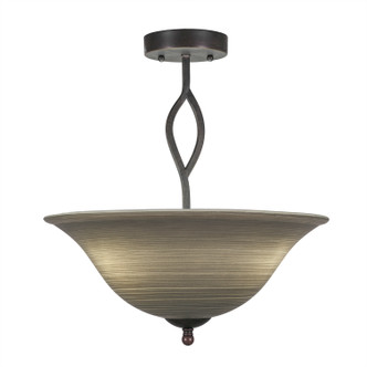 Toltec Lighting - 242-DG-602 - Three Light Semi-Flush - Any - Dark Granite
