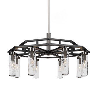 Toltec Lighting - 2508-MBBN-600 - Eight Light Chandelier - Salinda - Matte Black & Brushed Nickel