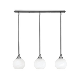Toltec Lighting - 25-BN-4101 - Three Light Linear Pendalier - Stem - Brushed Nickel