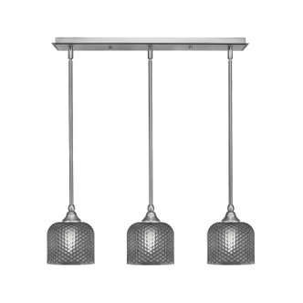 Toltec Lighting - 25-BN-4612 - Three Light Linear Pendalier - Stem - Brushed Nickel