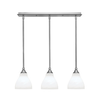 Toltec Lighting - 25-BN-4761 - Three Light Linear Pendalier - Stem - Brushed Nickel