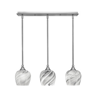 Toltec Lighting - 25-BN-4819 - Three Light Linear Pendalier - Stem - Brushed Nickel