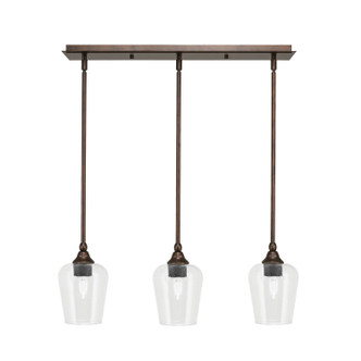 Toltec Lighting - 25-BRZ-210 - Three Light Linear Pendalier - Stem - Bronze