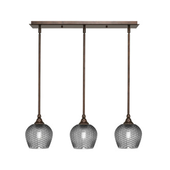 Toltec Lighting - 25-BRZ-4602 - Three Light Linear Pendalier - Stem - Bronze