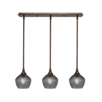 Toltec Lighting - 25-BRZ-4622 - Three Light Linear Pendalier - Stem - Bronze