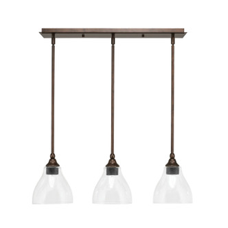 Toltec Lighting - 25-BRZ-4760 - Three Light Linear Pendalier - Stem - Bronze