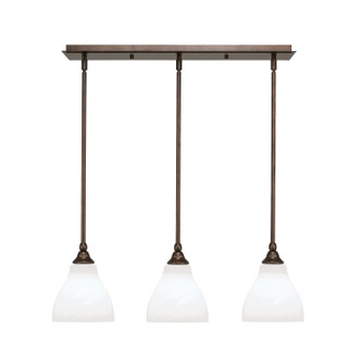 Toltec Lighting - 25-BRZ-4761 - Three Light Linear Pendalier - Stem - Bronze