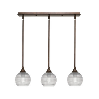 Toltec Lighting - 25-BRZ-5110 - Three Light Linear Pendalier - Stem - Bronze