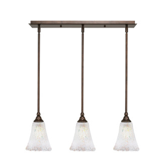 Toltec Lighting - 25-BRZ-721 - Three Light Linear Pendalier - Any - Bronze