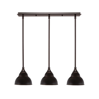 Toltec Lighting - 25-DG-427 - Three Light Linear Pendalier - Any - Dark Granite