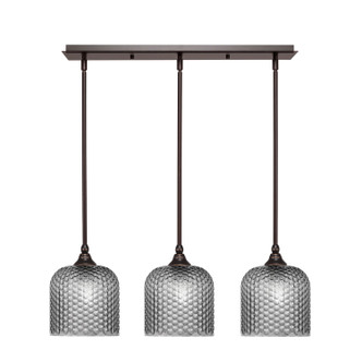 Toltec Lighting - 25-DG-4912 - Three Light Linear Pendalier - Stem - Dark Granite