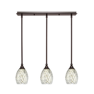Toltec Lighting - 25-DG-5054 - Three Light Linear Pendalier - Any - Dark Granite