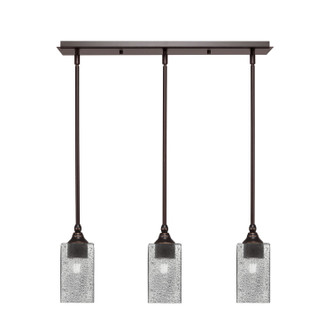 Toltec Lighting - 25-DG-542 - Three Light Linear Pendalier - Stem - Dark Granite