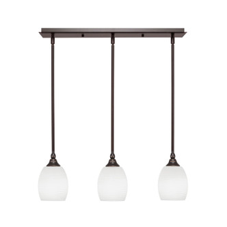 Toltec Lighting - 25-DG-615 - Three Light Linear Pendalier - Any - Dark Granite